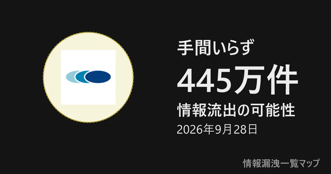 手間いらず 手間いらずの丸(大きさは漏洩件数、色は危険度)