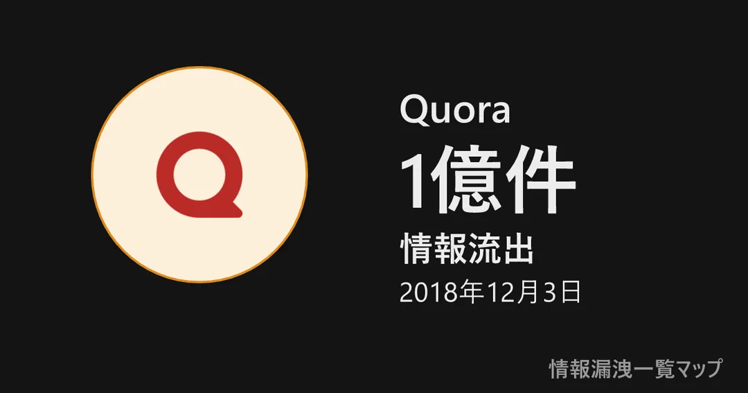 Quora Quoraの丸(大きさは漏洩件数、色は危険度)